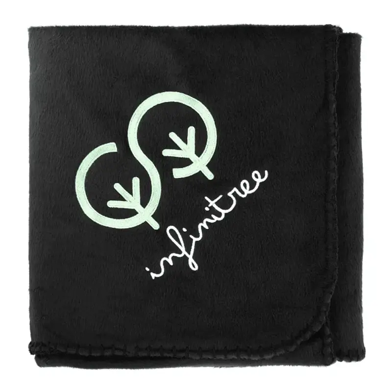 Custom Recycled PET Fleece Blanket with Pouch