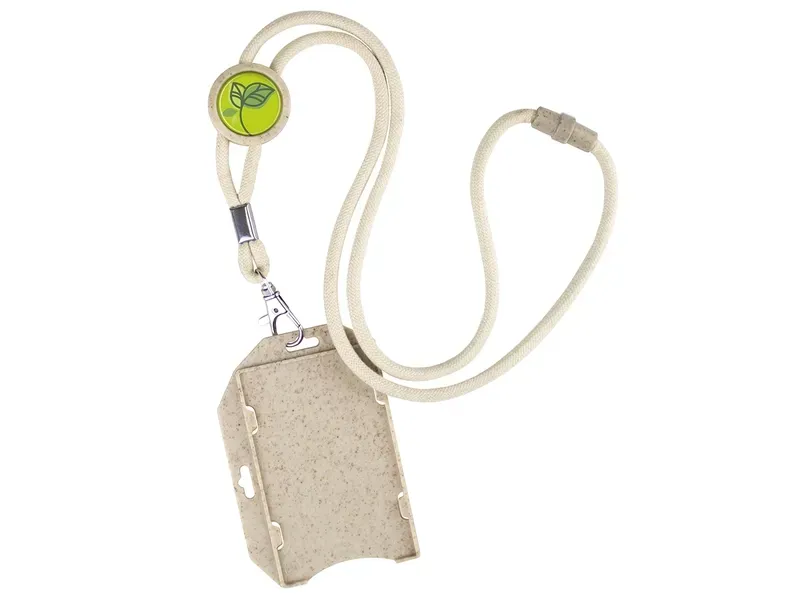 100% Sustainable Lanyard & ID Holder with Braided Cotton Cord