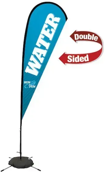 11.5' Premium Teardrop Sail Sign Kit (Double-Sided with Scissor Base)