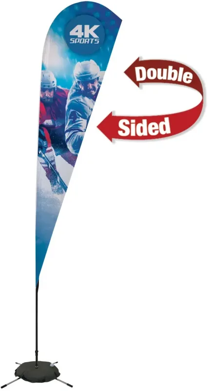 11.5' Streamline Teardrop Sail Sign Kit (Double-Sided with Scissor Base) — view 3