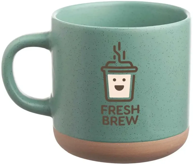 Personalized Petite Clay Ceramic Mug - 11 oz. (2 Color Imprint) — view 2