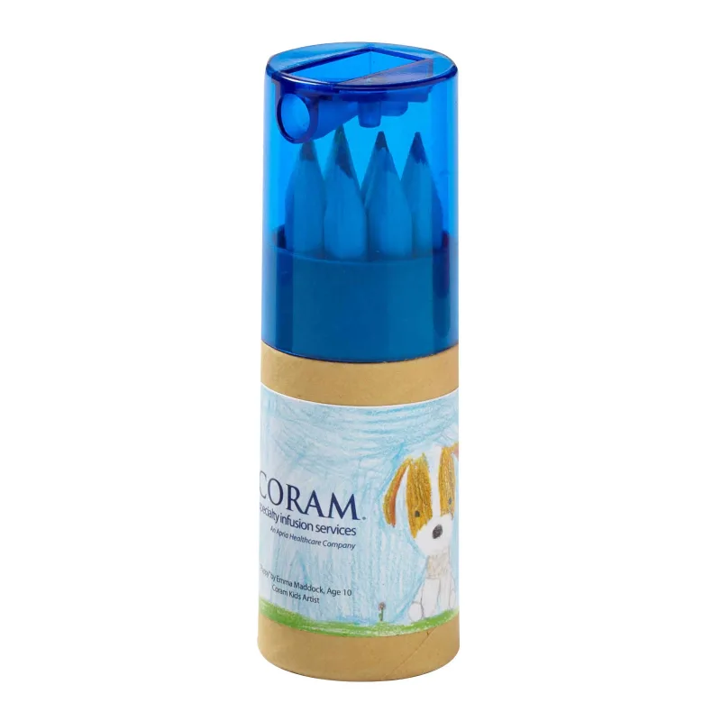 12-Color Pencil Set in Tube with Sharpener β view 1