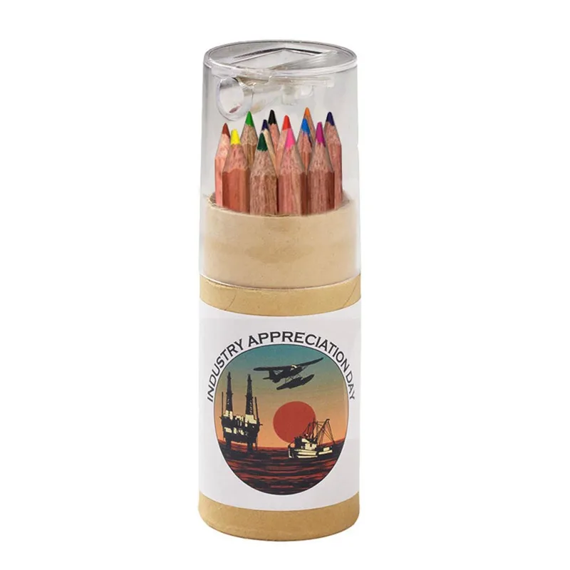 12-Color Pencil Set in Tube with Sharpener — view 6