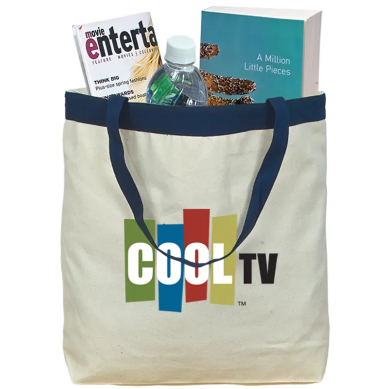 12 oz Cotton Canvas Tote Bag: 17.5" W x 16" H — view 4