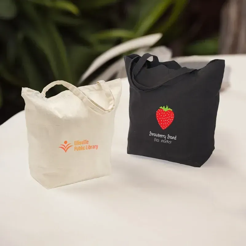 12 oz Cotton Canvas Tote Bag: 20" W x 17.5" H