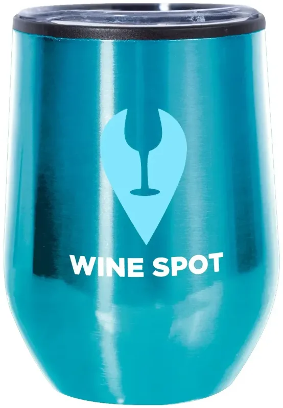 Personalized Divvy Stainless Steel Stemless Wine Glass - 12oz. — view 4