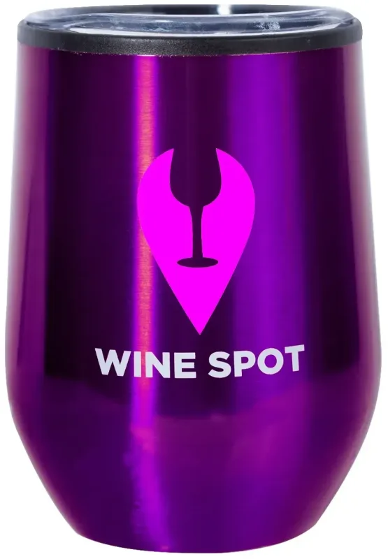 Personalized Divvy Stainless Steel Stemless Wine Glass - 12oz. — view 6