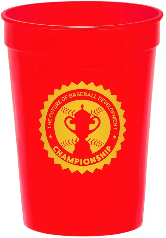 Custom Plastic Stadium Cups - 12 oz.