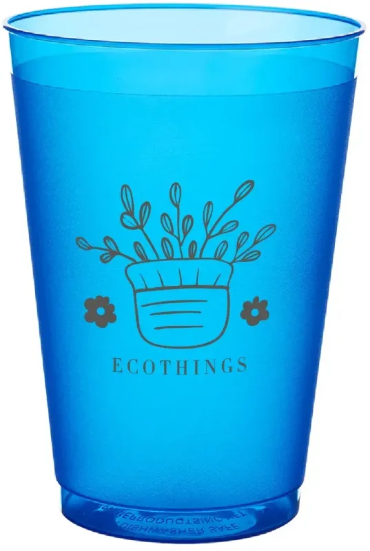 12 oz. Frosted Plastic Stadium Cups (1 Color) — view 3