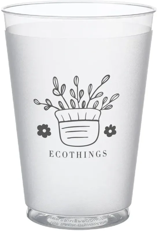 12 oz. Frosted Plastic Stadium Cups (1 Color) — view 4