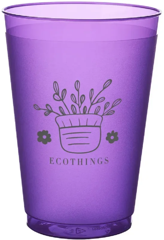 12 oz. Frosted Plastic Stadium Cups (1 Color) — view 6