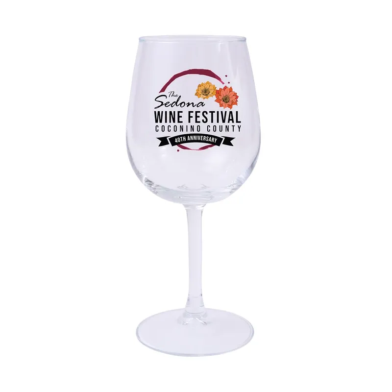 12 Oz. Full Color Wine Glass