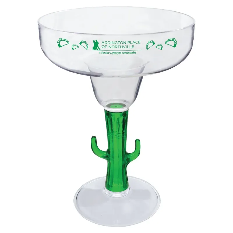 12 oz. Novelty Stem Plastic Margarita Glass — view 3
