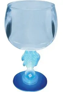 Plastic Lighted Novelty Stem Goblet Glass - 12 Oz.