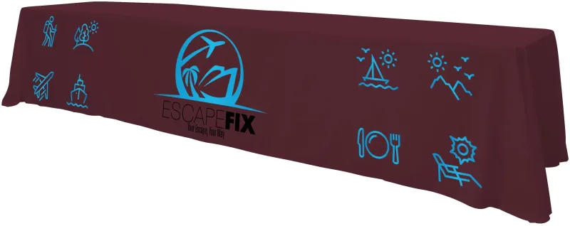 12' Standard Table Throw (Full-Color Front Only) — view 10