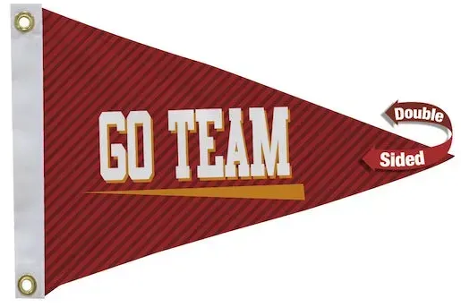 12" x 18" Nylon Pennant Flag Double-Sided