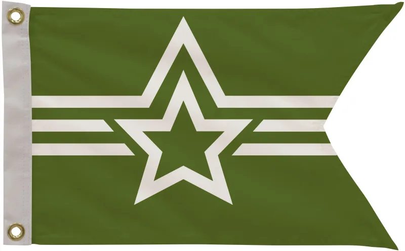 12" x 18" Polyester Guidon Flag Single-Sided — view 2