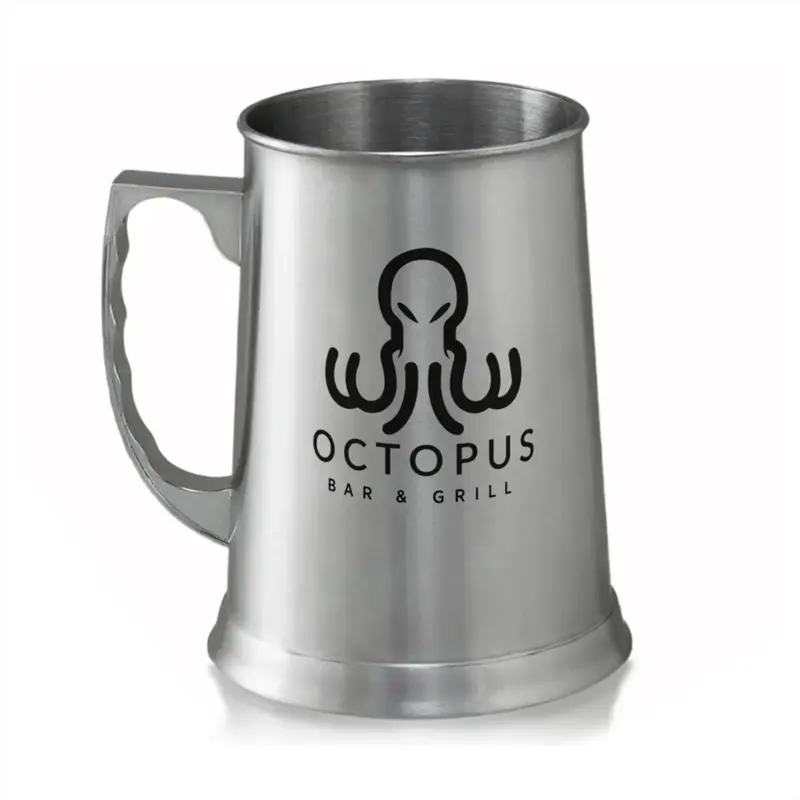 Personalized Stainless Steel Beer Stein - 13.5oz