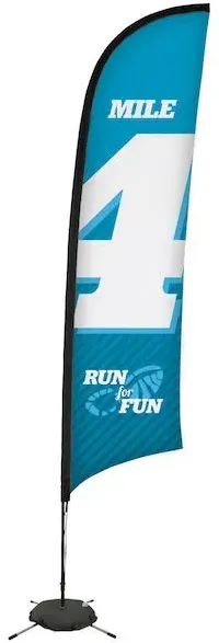 13' Premium Razor Sail Sign Kit (Single-Sided with Scissor Base)