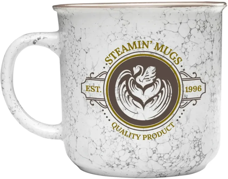 Personalized Marble Coffee Mug - 13oz (2 Color) — view 3