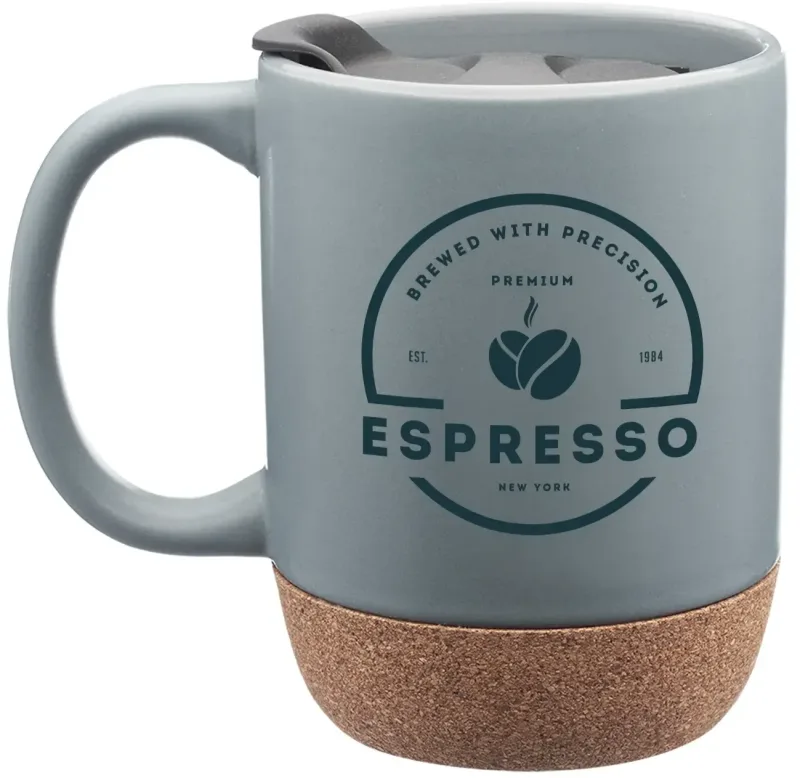 Personalized Gogh Ceramic Mug (13 oz) with Cork Bottom - 1 Color — view 3