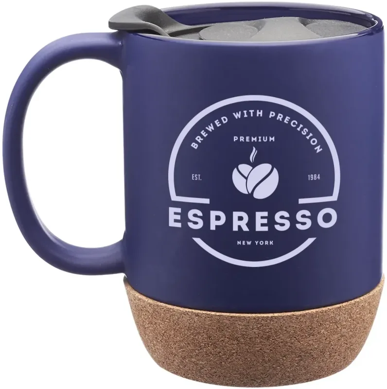 Personalized Gogh Ceramic Mug (13 oz) with Cork Bottom - 1 Color — view 4