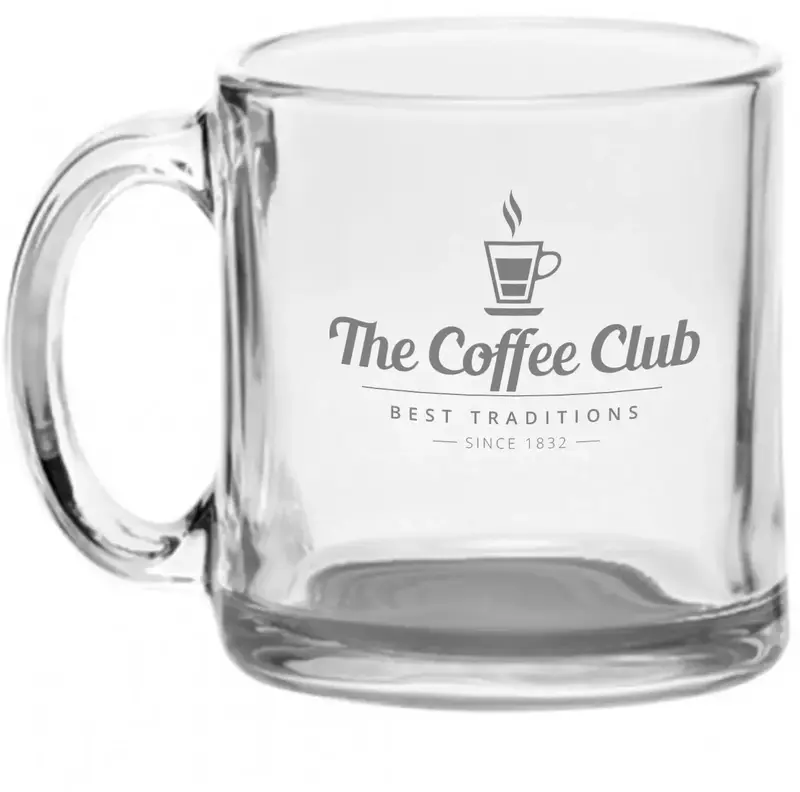 Personalized Kona Glass Coffee Mug - 13oz.