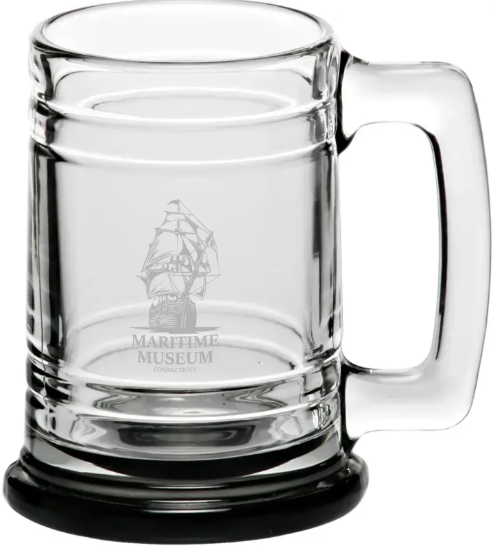 15 oz. Anchor Glass Beer Mugs (Laser Engraved) — view 3