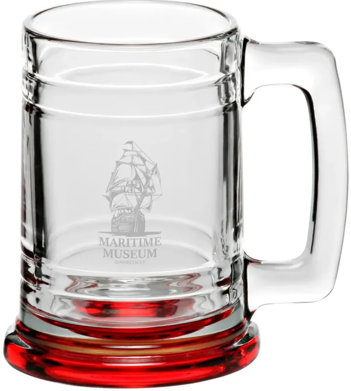 15 oz. Anchor Glass Beer Mugs (Laser Engraved) — view 5