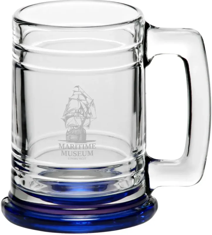 15 oz. Anchor Glass Beer Mugs (Laser Engraved) — view 6