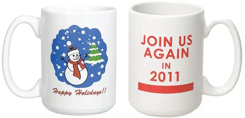 Personalized White Ceramic Mug - 15 oz.