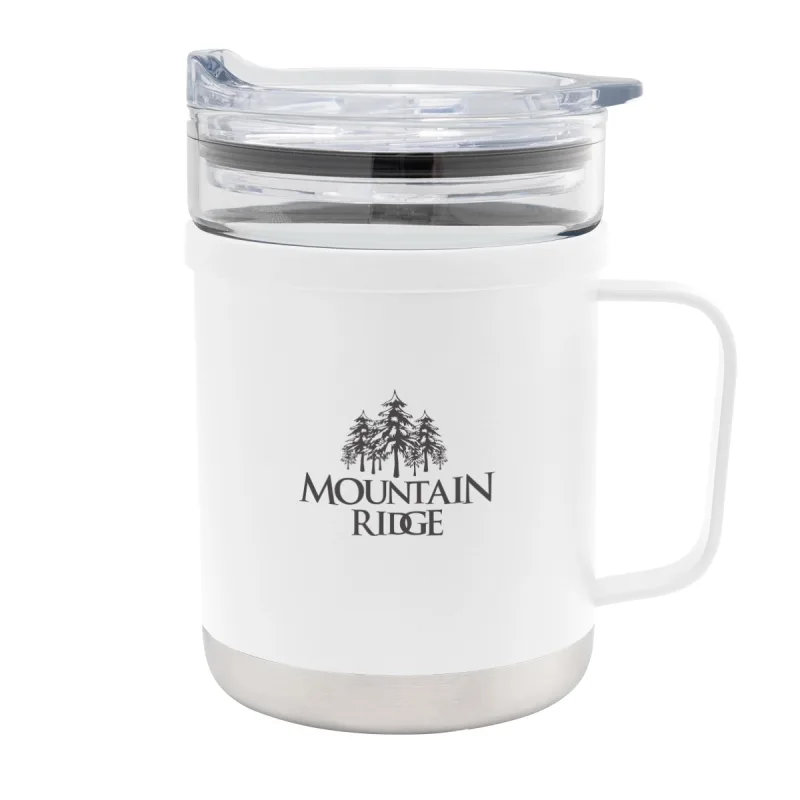 15 Oz. Glass And Stainless Steel Mug — view 2