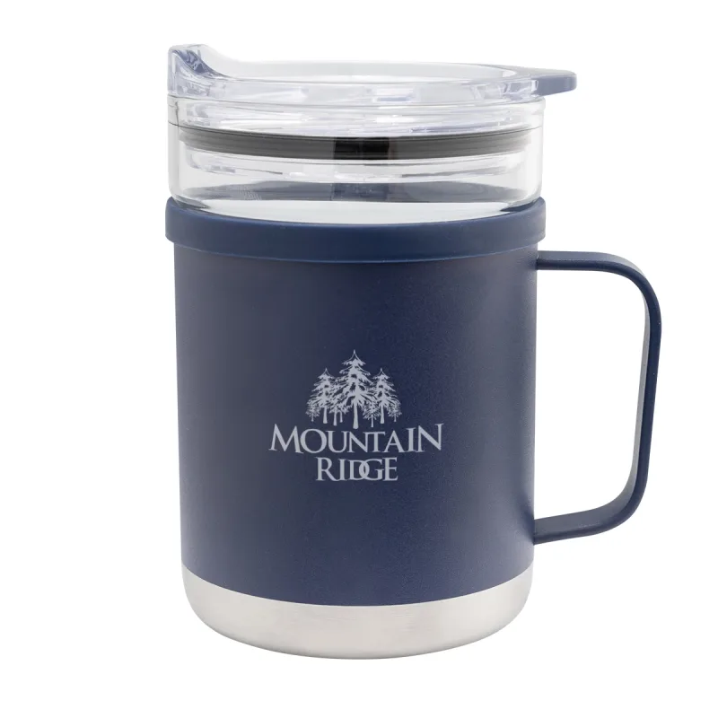 15 Oz. Glass And Stainless Steel Mug — view 4