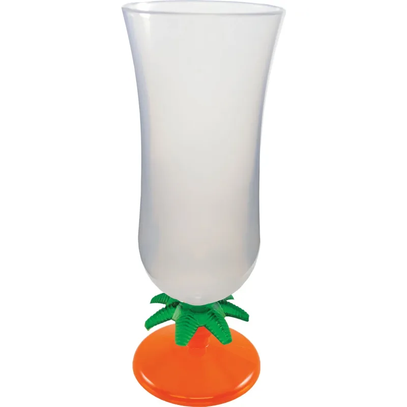 15 oz. Palm Tree Plastic Hurricane Glass — view 5
