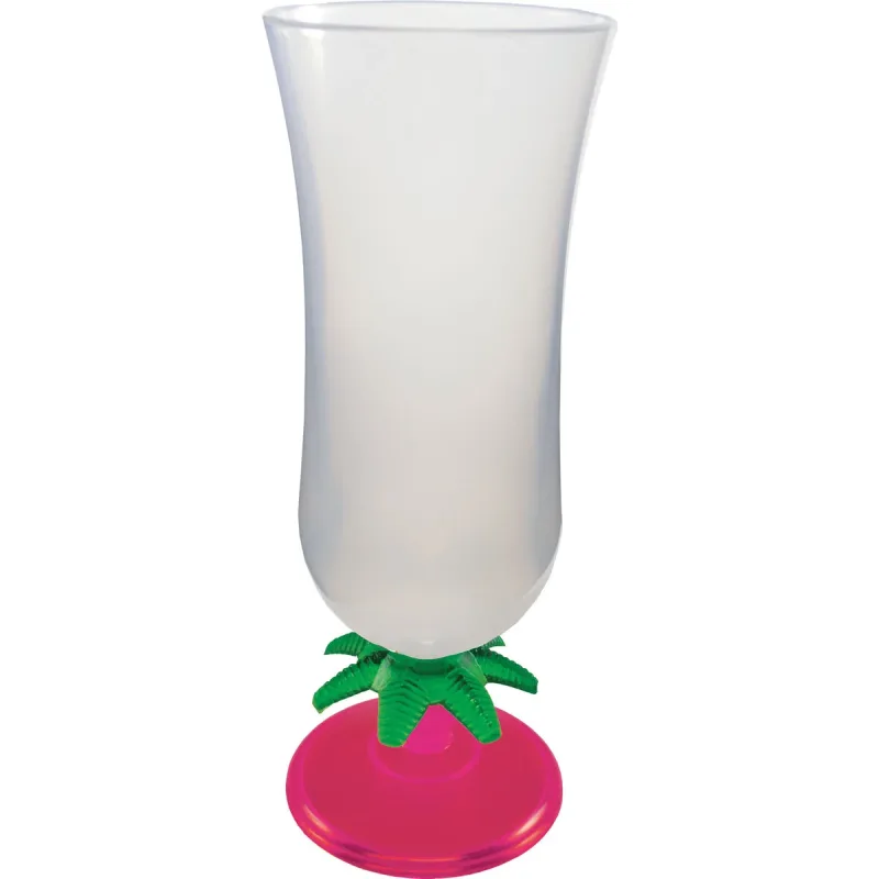 15 oz. Palm Tree Plastic Hurricane Glass — view 10