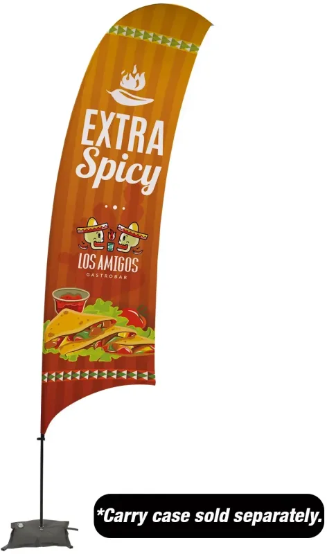 15' Value Razor Sail Sign Kit (Single-Sided with Cross Base) — view 6