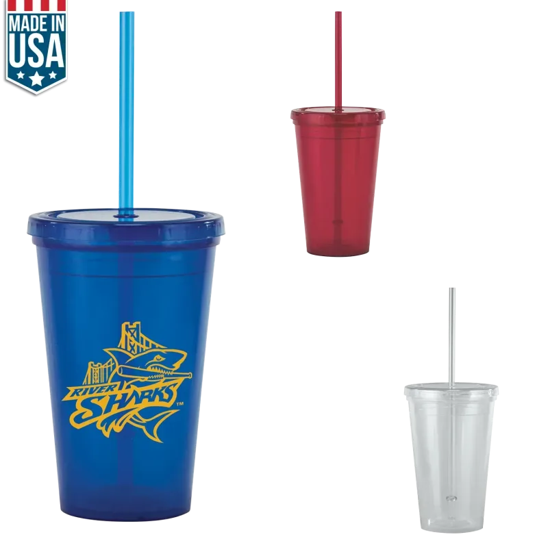 Personalized Bolero Tumbler With Straw - 16oz — view 5