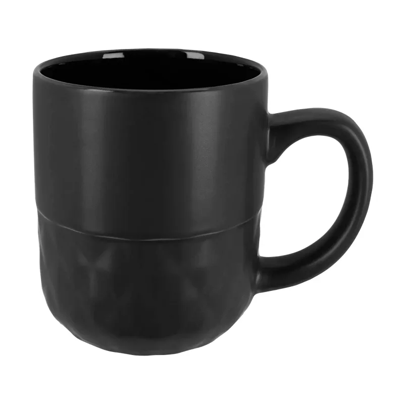 16 oz. Ceramic Coffee Mug with Facet Texture — view 2