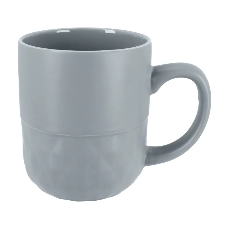 16 oz. Ceramic Coffee Mug with Facet Texture — view 3