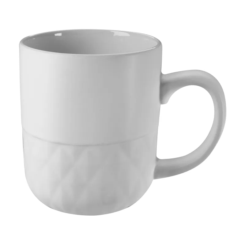 16 oz. Ceramic Coffee Mug with Facet Texture — view 5