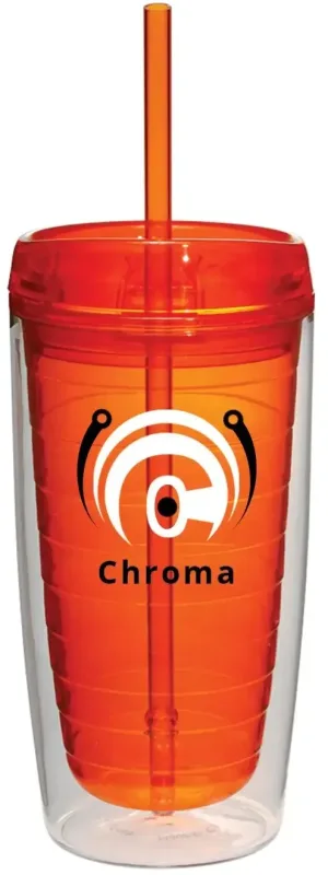 16 oz. Custom Chroma Acrylic Tumblers (2-Color Imprint) — view 2