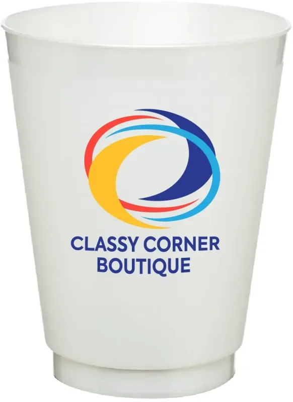 16 oz. Court Side Frosted Plastic Stadium Cups Full Color Imprint — view 10