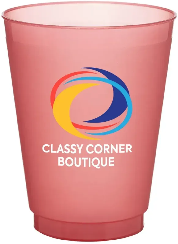 16 oz. Court Side Frosted Plastic Stadium Cups Full Color Imprint — view 11