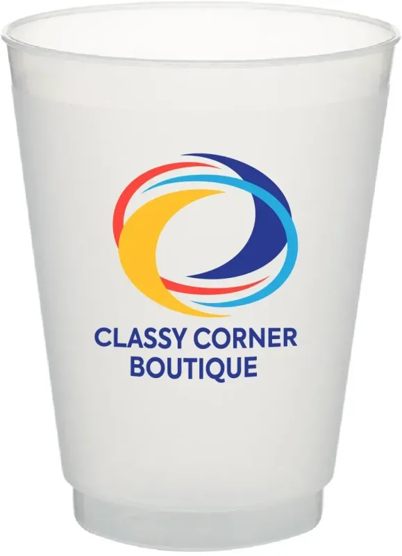 16 oz. Court Side Frosted Plastic Stadium Cups Full Color Imprint — view 9