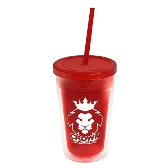Transparent Tumbler with Straw Lid (16 oz.) — view 4
