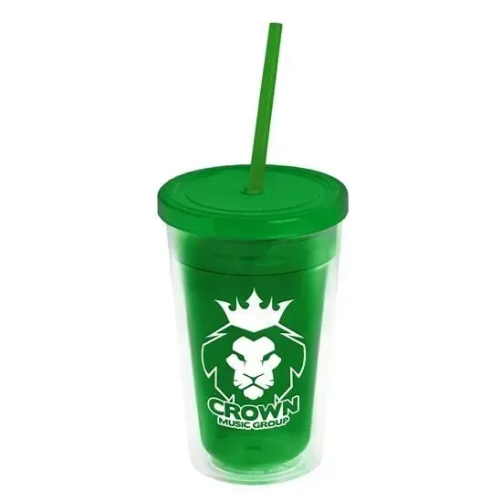 Transparent Tumbler with Straw Lid (16 oz.) — view 5