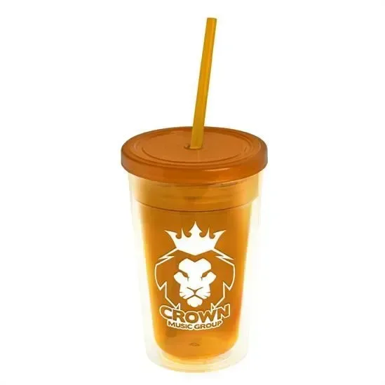 Transparent Tumbler with Straw Lid (16 oz.) — view 6