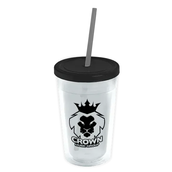 Transparent Tumbler with Straw Lid (16 oz.) — view 7