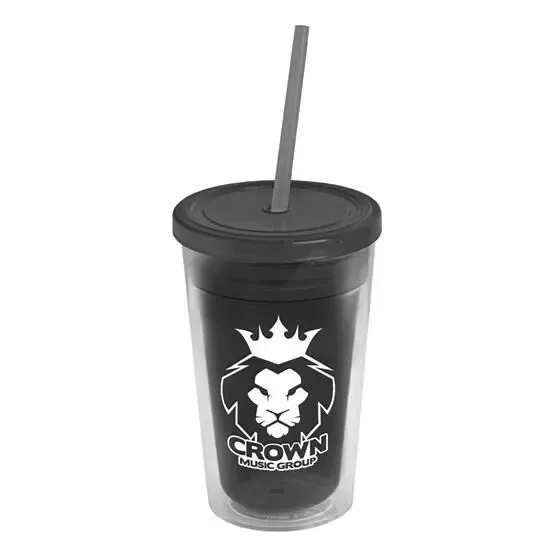 Transparent Tumbler with Straw Lid (16 oz.) — view 8