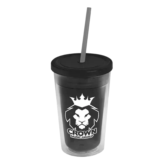 Transparent Tumbler with Straw Lid (16 oz.) — view 9